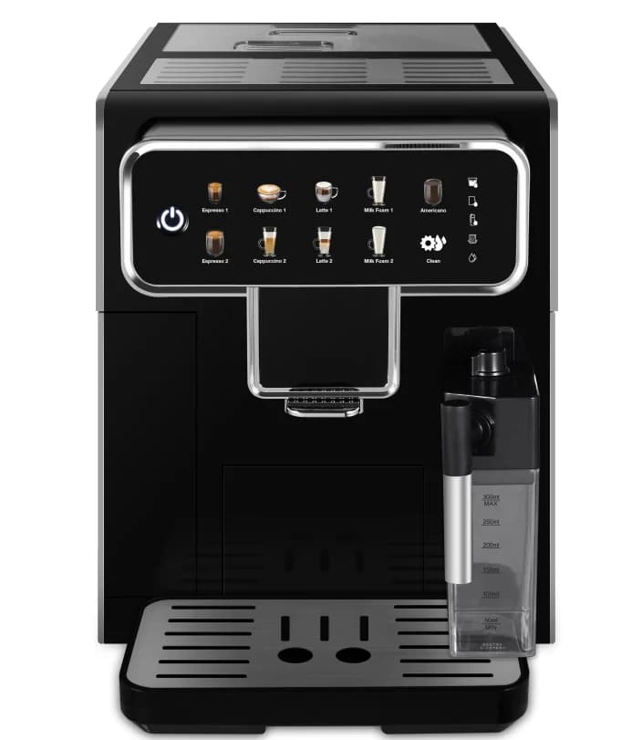 RON AM7203 helautomatisk espressomaskin med kaffekvern og melkeskummer