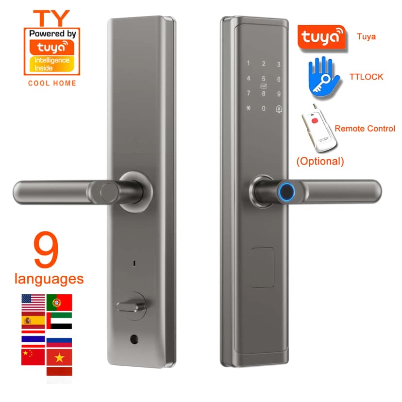 Tuya TTLOCK Smart Fingerprint Dørlås - Nøkkelfri Adgang