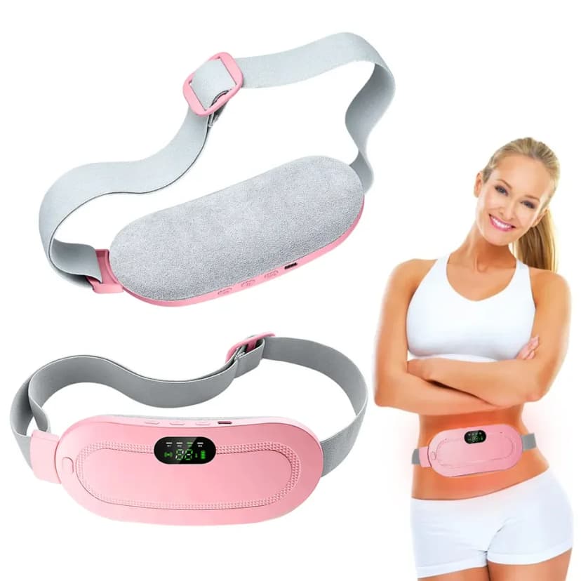 Varmebelte for livmoren – Mini-varmepute for menstruasjon med LCD-skjerm