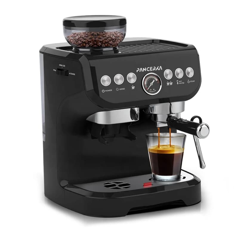 PANCERKA profesjonell halvautomatisk espressomaskin – 15 bar, 2 liters kapasitet